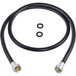 lot 14492 image: Eastman Washing Machine Drain Hose, 34 Inch FHT Connection, 5 Foot Black Rubber, 60323N