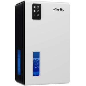 lot 15655 image: NineSky Dehumidifier,95 OZ Dehumidifiers for Home,(1000 sq.ft) Dehumidifiers for Basement Bathroom Bedroom with Auto Shut Off, Switchable 7 Colors Light(White)