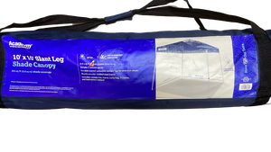 lot 15668 image: Academy Blue 10x10 Slant Leg Canopy with Carry Bag