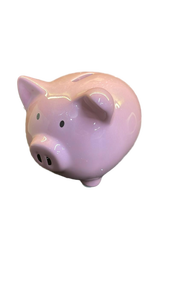 lot 15676 image: Pink Ceramic Piggy Bank