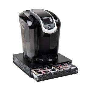 lot 15686 image: Mind Reader Single Serve Coffee Pod Drawer  36 Pod Capacity  Metal  12.75 L x 13 W x 3 H  Black