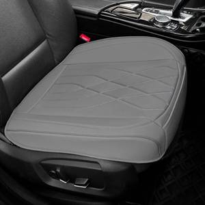 lot 15719 image: Sanwom Luxury Faux Leather Car Seat Cover Front Bottom Seat Cushion Cover, Anti-Slip and Wrap Around The Bottom, Fits 95percent of Vehicles (Gray)