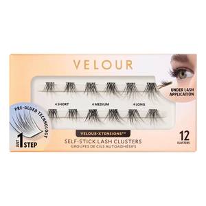 lot 16141 image: Velour-Xtensions� Self-Stick Lash Clusters Kit, Self Adhesive Eyelashes, Includes 12 Eyelash Clusters and Applicator, Comfortable and Lightweight Lash Extensions (Everday Natural)