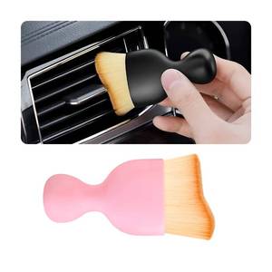 lot 16145 image: Blilo Car Interior Detailing Brush, Auto Soft Hair Cleaning Brushes, Curved Dirt Dust Collectors, Removal Tool for Dashboard Air Conditioner Vents Leather, Scratch Free (Pink5PCS)