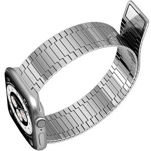 lot 16165 image: 4pk BPAZVUH Compatible for Apple Watch Band 38mm 40mm 41mm 42mm 44mm 45mm 49mm, Infinitely Adjustable Stainless Steel Metal Magnetic Business and Sport Bands for iWatch Series 9 8 7 6 5 4 3 2 1 Ultra SE