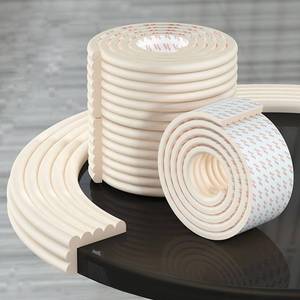 lot 16191 image: Edge Protector for Baby, Corner Protector for Baby, Soft Foam Furniture Edge Bumper Guards, Desk Edge Cushion, Baby Proofing Edge Corner Protector for Table, Fireplace 6.5ft White