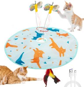 lot 16197 image: Valonii 2-in-1 Rechargeable Motion Activated Interactive Cat Toys for Indoor Cats, Long Lifetime Motor Cat Chasing Toy for ExerciseMoving ButterflyFeather Wand Kitten Toys