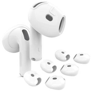 lot 16207 image: Fit in Case 3 Pairs Cover for AirPods 4 DamonLight Anti Scratches Add Grip Sport Ear Tips US Patent Registered Compatible with AirPods 4th Generation (White)