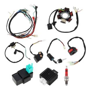 lot 16214 image: Windance 9PCS Complete 6-Coil 5-Wire CDI Electrics Kit with Solenoid Relay and Wiring Harness for 4-Stroke 50cc-125cc ATV, Quad, Dirt Bike and Motorcycle Ignition System