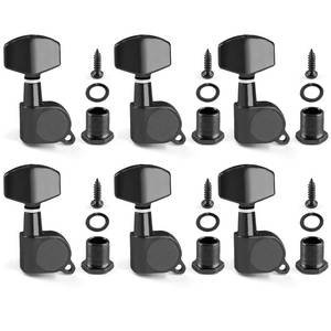 lot 16238 image: Jiozermi Black Sealed Guitar Tuners Pegs, 6 Right String Tuning Pegs Keys Machine Heads Set Guitar Replacement Parts for Acoustic or Electric Guitar