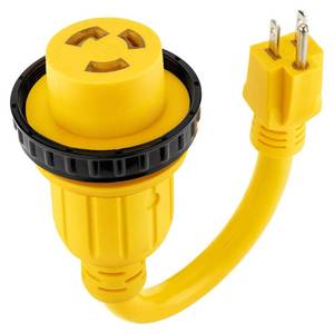 lot 17164 image: Kohree 30 Amp to 15 Amp 110 RV Adapter Plug, 15A Male to 30A Female RV Power Adapter, NEMA 5-15P to L5-30R Twist Lock RV Dogbone Electrical Adapter Cord 12