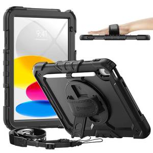 lot 17192 image: timecity for iPad (A16) 11th 10th Generation Case 11ftft 10.9 Inch (20252022) - Heavy Duty Protective Cover with Screen Protector, Stand, Shoulder Strap and Pencil Holder  Kids-Friendly - Black