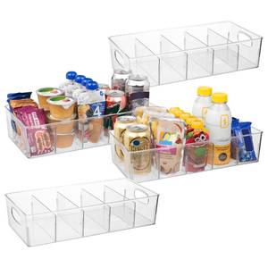 lot 17197 image: ClearSpace Plastic Pantry Organization and Storage Bins with Removable Dividers � Perfect Kitchen Organization or Kitchen Storage � Refrigerator Organizer Bins, Cabinet Organizers (4 Pack XL)