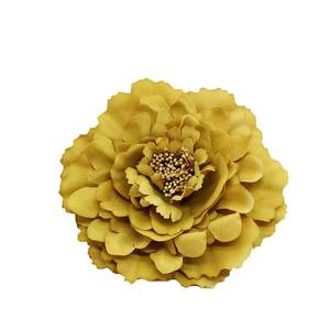 lot 18106 image: Koolgil Womenfts Bohemia Peony Flowers Hairpin Hair Clip Flower Brooch for Travel Party Festivals PF-11 (Gold Yellow) (Pack of 1)