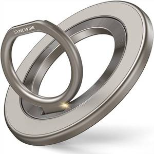 lot 18113 image: SYNCWIRE Magnetic Phone Ring Holder for MagSafe, 360° Rotation Cell Phone Grip Stand Finger Ring Kickstand Two-Sided Magnet Compatible with iPhone 17 Pro Max 16 15 14 13 12 MagSafe Accessories