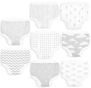 lot 18120 image: BaeBae Goods Grey Clouds Baby Potty Training Underwear Boys and Girls (3T) Unisex Cotton Underpants