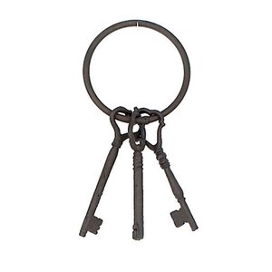 lot 18125 image: Pirate Ship Skeleton Jail Keys Set - Cast Iron Costume Prop
