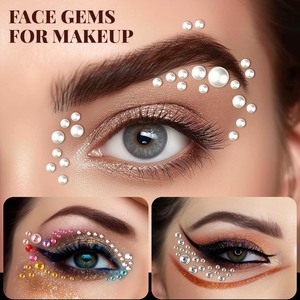 lot 8147 image: 16pc FaceGem Self adhesive Face Gems