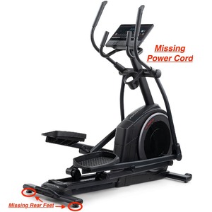 lot 15667 image: ProForm - Carbon EL Elliptical - Black missing rear feet and power cord