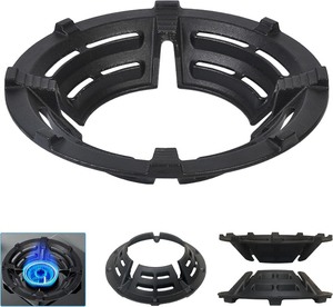 lot 17146 image: Cast Iron Wok Support Ring Stand Burner Ring for Gas Stove Rack Pot Holder Anti-skid Time-saving and Energy-saving for 4 claws racks or grates