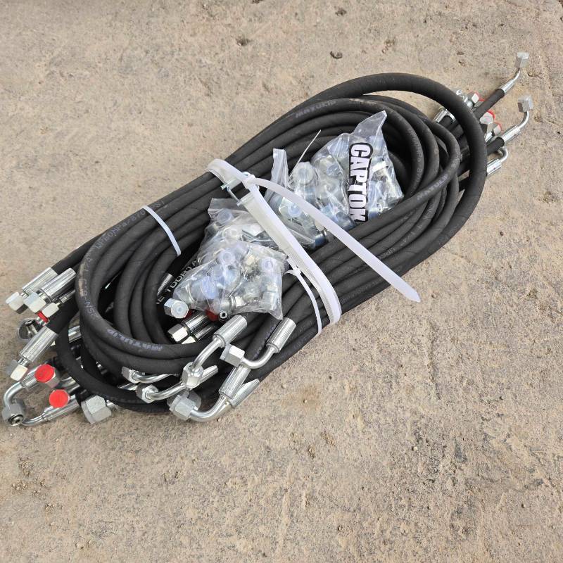 lot 7102E image: Unused Hydraulic Hose Assembly with Fittings  Fits 13 Ton Mini Excavators