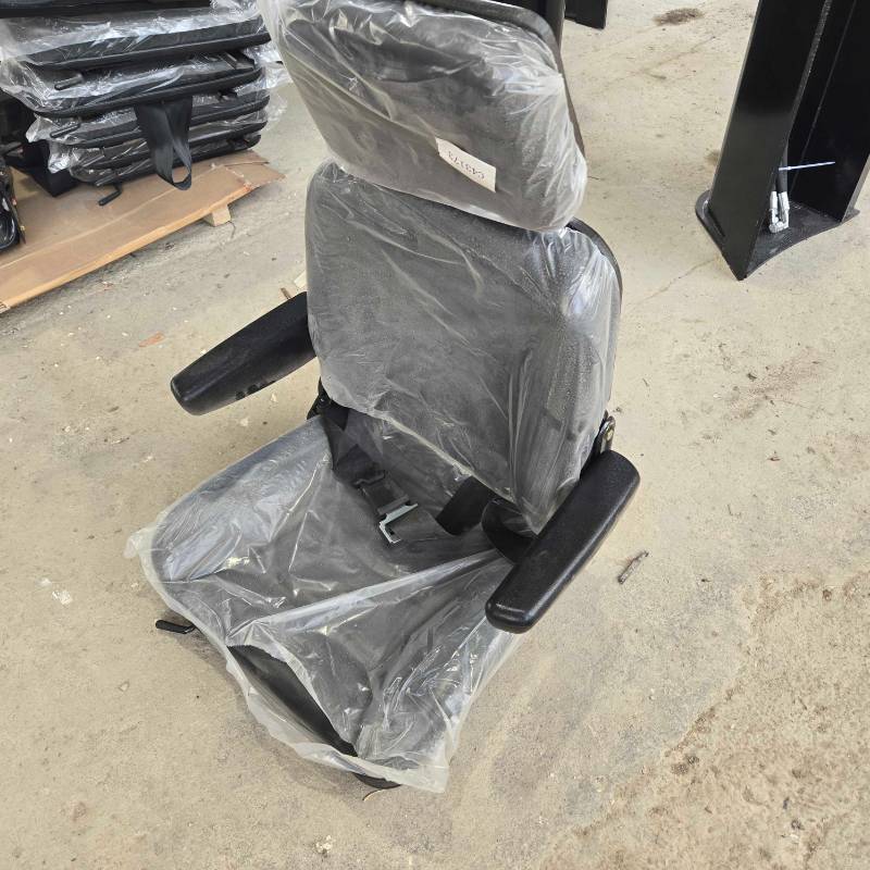 lot 7121A image: Unused Luxury Universal Equipment Seat with Safety Belt, Armrests, Adjustable Tilt & Headrest