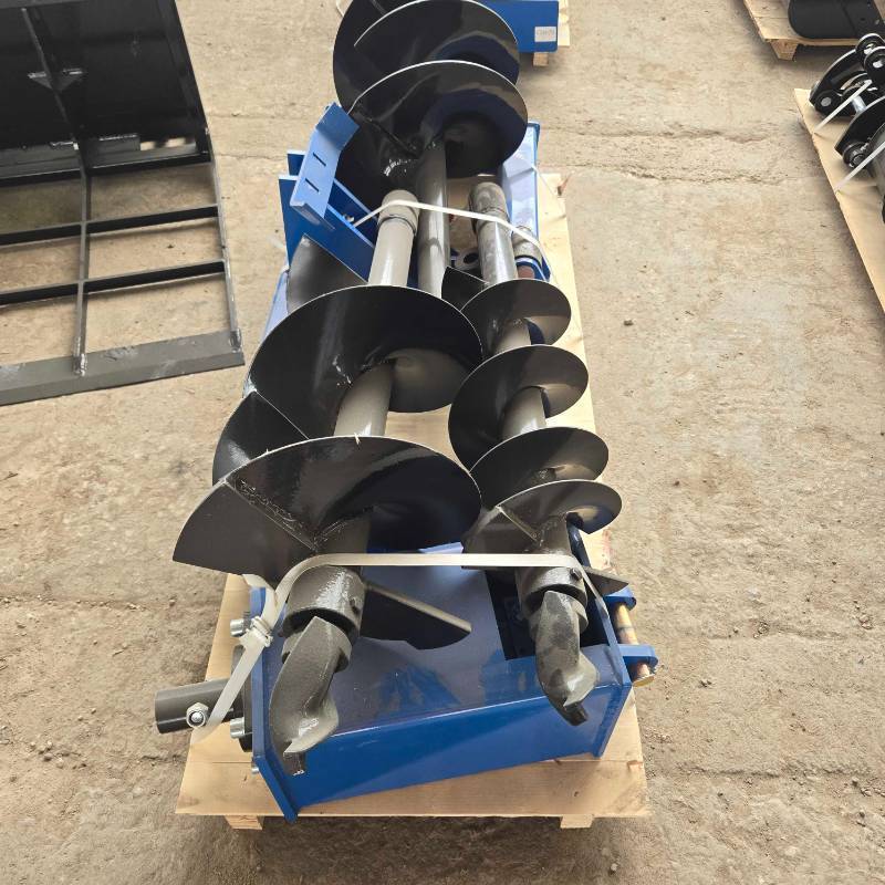 lot 7164B image: Unused Heavy Duty Hydraulic Skid Steer Auger Drive Unit with Multiple Auger Bits