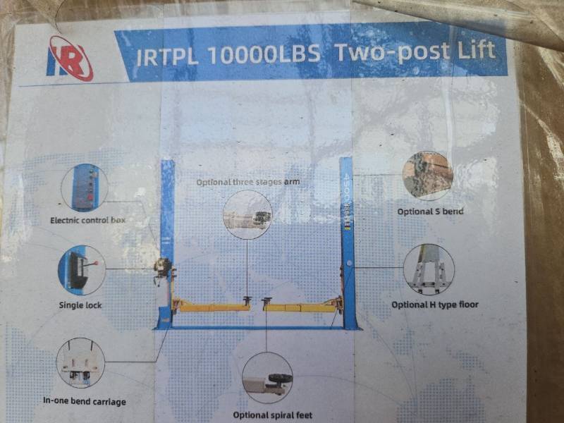 lot 9835 image: IRTPL 10000LBS Two-Post Auto Lift