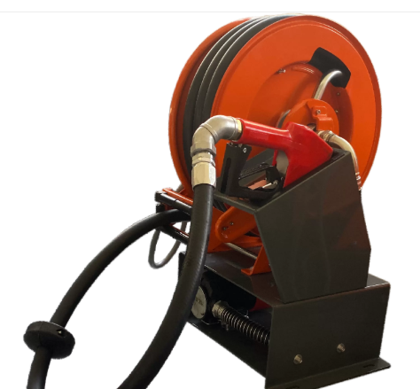 lot 2676 image: Unused Landhonor 2025 Diesel Fuel Transfer Pump-Comes with 49-ft hose reel