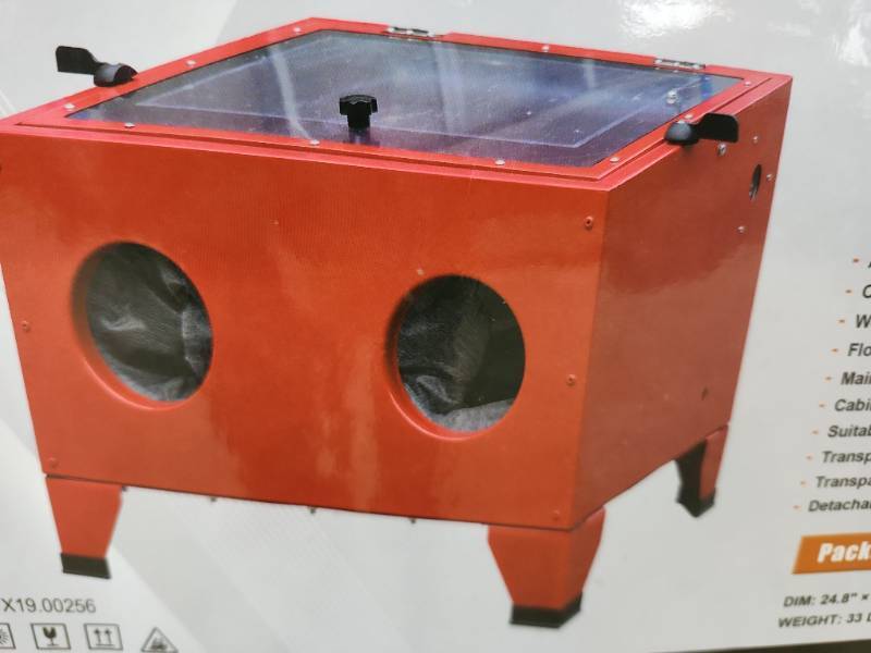 lot 2951A image: Unused LandHonor 19 Gallon Portable Sand Blasting Cabinet  LHR-SBC19