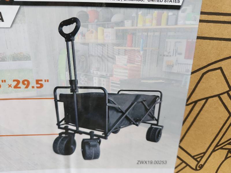 lot 2961 image: Unused LandHonor 330 lbs Capacity Folding Utility Wagon  LHR-WCF330A