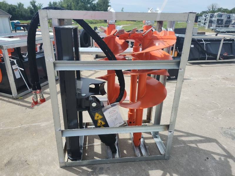 lot 3529 image: Unused WIG 18-Inch & 12-Inch Skid Steer Auger Drive W Bit