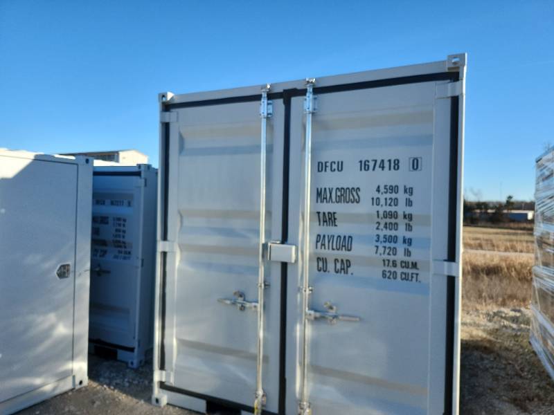 lot 9604 image: One Way Use12ft Shipping Container with Window &amp Door
