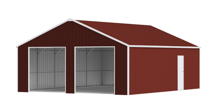 lot 6376 image: Unused 23x22 ft Double Garage Metal Shed  Model K2223G