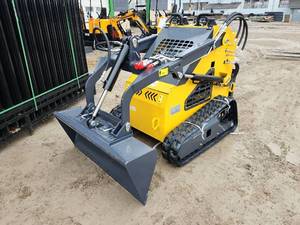 lot 11513C image: Unused Mini Skid Steer Loader  ZJG-380 Yellow