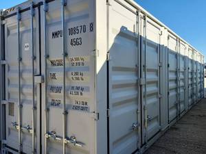 lot 221 image: One Way Use - 40 Long High Cube Container with Double Rear & Four (4) Side Double Doors MMPU1085708