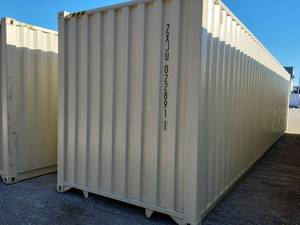lot 8649 image: One Way Use 40ft High Cube Multi-Door Container  ZXJU0228911  2 side door Opening W 1 End Door Opening&nbsp