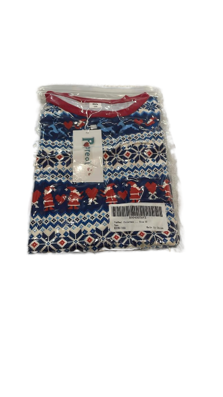 lot 46 image: Nordic Christmas Pattern Kids Sweater- Blue T  Kids 100