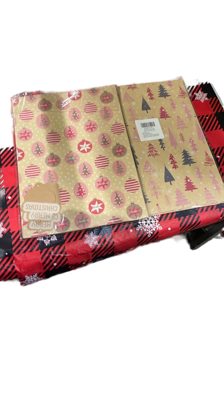 lot 82 image: Holiday Gift Wrapping Paper Set bundle of two