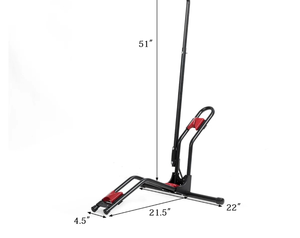 lot 354046 image: X2 Bike Floor Stand Bike Rack Stand for VerticalHorizontal Indoor Bike Storage - Retail $60