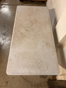 lot 354259 image: 5 ft White Plastic Utility Folding Event Table