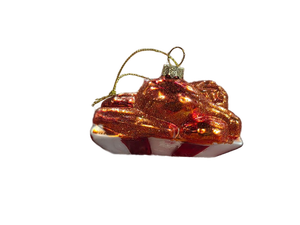 lot 3544034 image: Glittering Red Chicken Wing Christmas Ornament - Set of 5