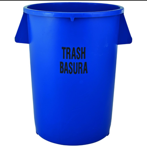lot 3544102 image: Food Grade 44Gal Container-Blue-TrashBasura Imprint