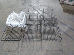 lot 3544105 image: Grid Wall Hanging Baskets (Set of 6)  - Retail $100