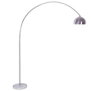 lot 3544128 image: Chrome Arc Floor Lamp with Heavy  Marble Base without Shade (Tested) - Retail $89