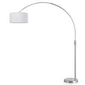 lot 3544129 image: ORBITA Brushed Nickel LED Retractable Arc 82-Inch Dimmable Floor Lamp-No Shade (Tested) - Retail $189