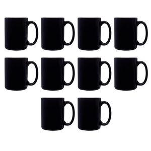 lot 3544130 image: 42 Bulk Black Coffee Mugs -Heat Transfer Ready-Logo Making Mugs (4 Commercial Dish Trays)