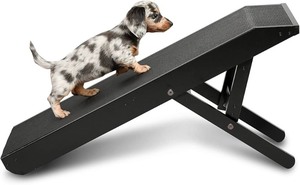 lot 3544131 image: DoggoRamps Solid Hardwood Dog Ramp for Couch - Adjustable Height with Anti-Slip Grip & Platform Top