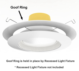 lot 3544141 image: 10 Pack Gloss White Goof Trim Ring for 6 Inch Recessed Lighting Trims Can Lighting Down Light, Outer Diameter 8.07 Inches - Retail $18