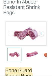 lot 3544159 image: CRYOVAC� Brand Bone-In Abuse-Resistant Shrink Bags (400)Bone Guard Shrink Bags 400 BAGS